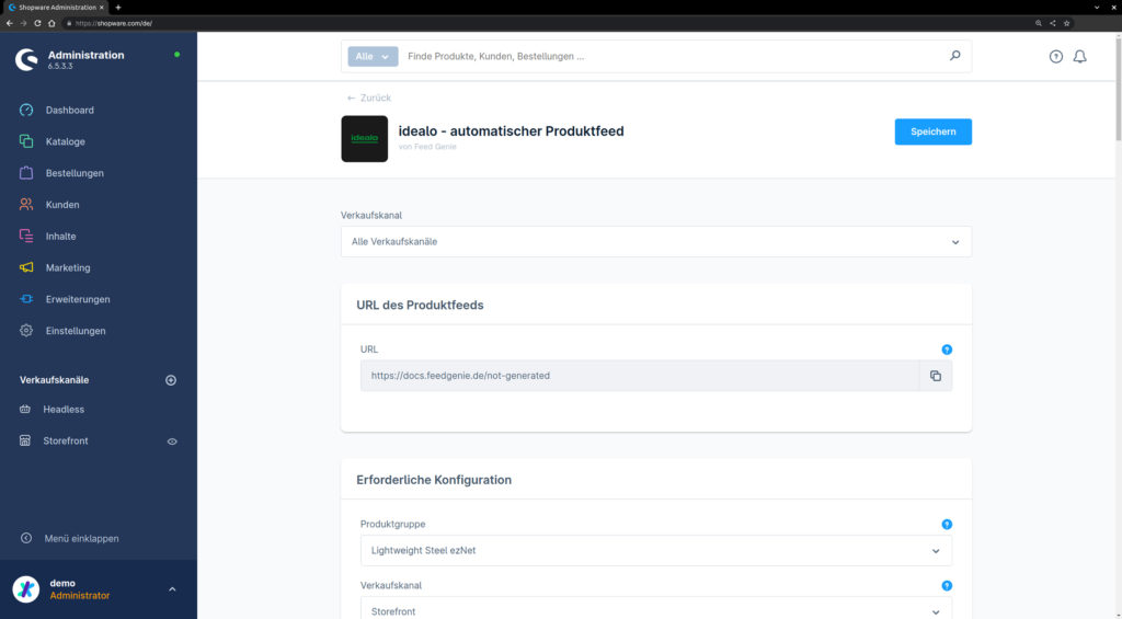 Shopware 6 idealo App Konfiguration durchführen